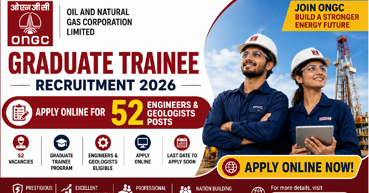 ONGC Graduate Trainee Recruitment 2026